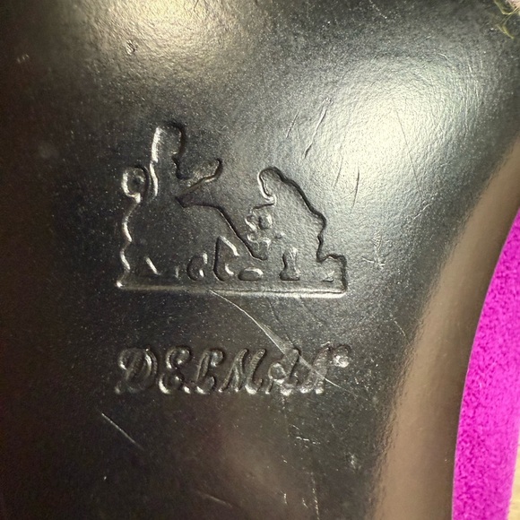 Delman Shoes Women's 8M Purple Suede Pump Wedge 1" Heel Square Heel Round Toe - Picture 9 of 9